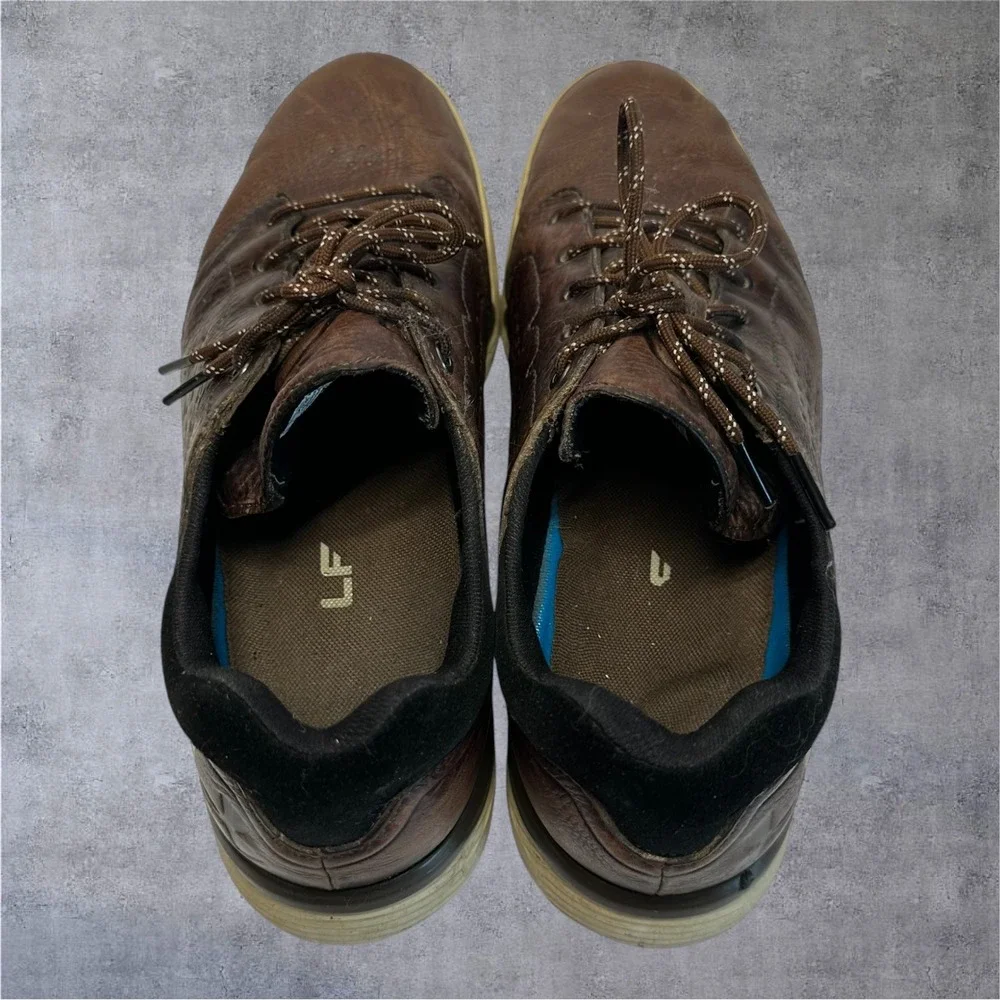 Under Armour Tempo Hybrid Golf Shoes Mens 9.5‎ Brown Leather Spikeless